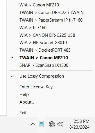 How to select a physical scanner in Scan Redirector RDP Edition (Server Part) 