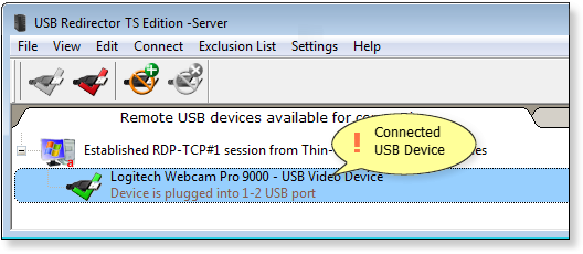 USB device has been automatically connected