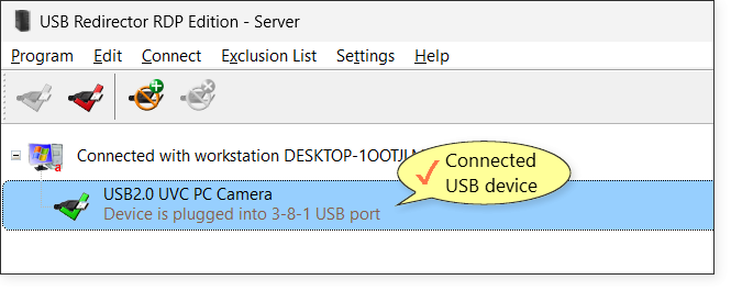 USB device has been automatically connected
