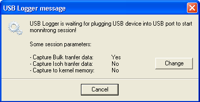 Simple USB Logger message